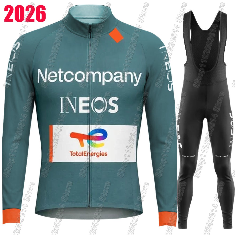 Cycling Commuter Trousers - Netcompany-INEOS チーム 2026 サイクリングジャージセット夏冬服スーツメンズ長袖 MTB バイクロードパンツビブ