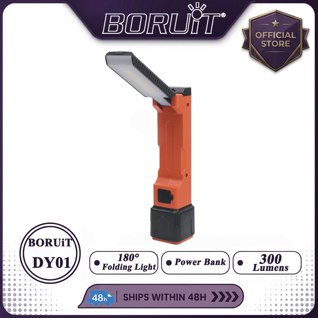 Cycling To Work - BORUiT 300LM LED 作業灯ズーム懐中電灯タイプ C 充電式パワーバンクトーチ磁気修理ランプ安全ハンマーランタン