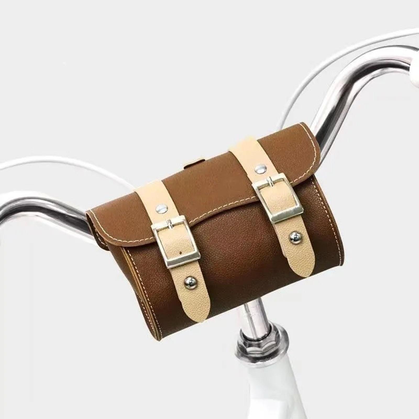 コーヒー色の自転車用ハンドルバーバッグ。自転車のサドル下に取 - Cycling Commute Essentials のレビューと価格